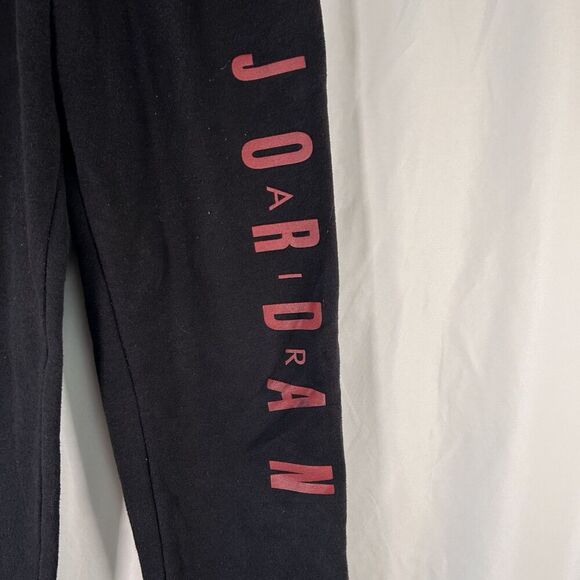 Air Jordan Sweat Pants Boys Large Black Pull On Pockets Graphic Print - Picture 4 of 9